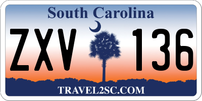 SC license plate ZXV136