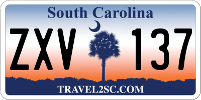 SC license plate ZXV137