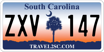SC license plate ZXV147