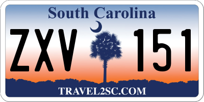 SC license plate ZXV151