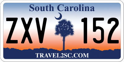 SC license plate ZXV152