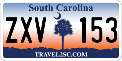 SC license plate ZXV153