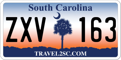 SC license plate ZXV163