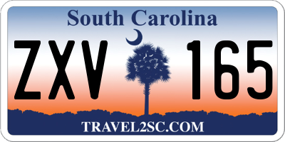 SC license plate ZXV165