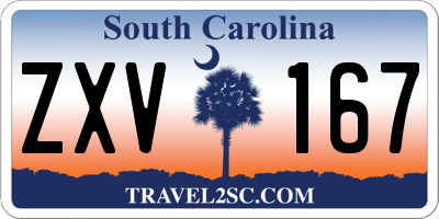 SC license plate ZXV167