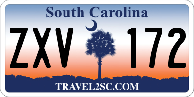 SC license plate ZXV172