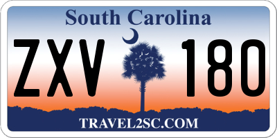 SC license plate ZXV180