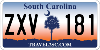 SC license plate ZXV181