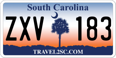 SC license plate ZXV183
