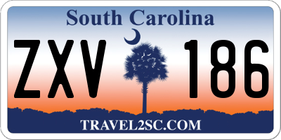 SC license plate ZXV186