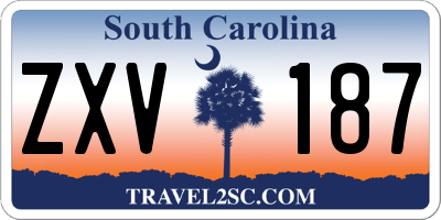 SC license plate ZXV187