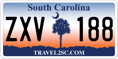 SC license plate ZXV188