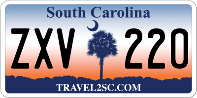 SC license plate ZXV220