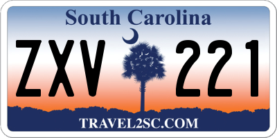 SC license plate ZXV221