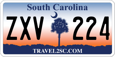 SC license plate ZXV224