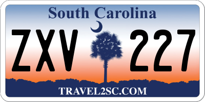 SC license plate ZXV227