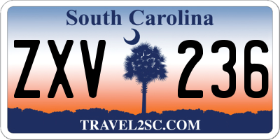 SC license plate ZXV236