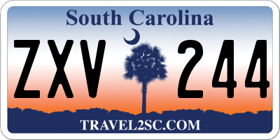 SC license plate ZXV244