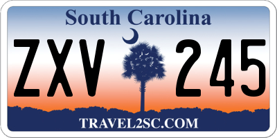 SC license plate ZXV245