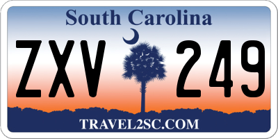 SC license plate ZXV249