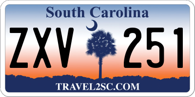 SC license plate ZXV251