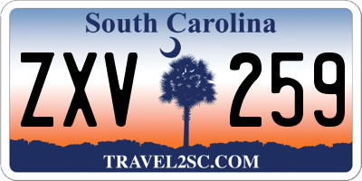 SC license plate ZXV259