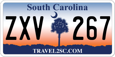 SC license plate ZXV267