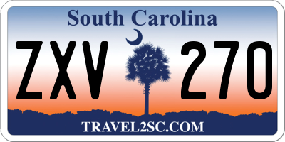 SC license plate ZXV270