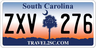 SC license plate ZXV276