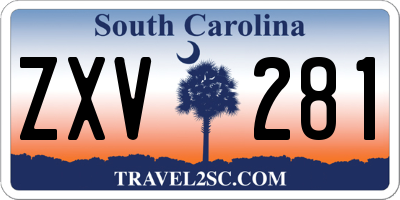 SC license plate ZXV281