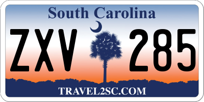 SC license plate ZXV285