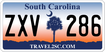 SC license plate ZXV286