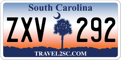 SC license plate ZXV292