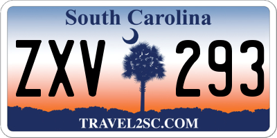 SC license plate ZXV293