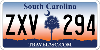 SC license plate ZXV294