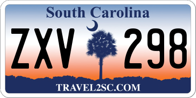 SC license plate ZXV298