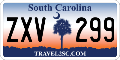 SC license plate ZXV299