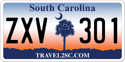 SC license plate ZXV301