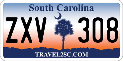 SC license plate ZXV308