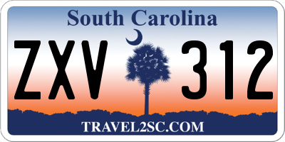SC license plate ZXV312