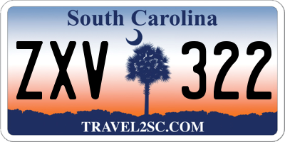 SC license plate ZXV322