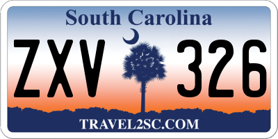 SC license plate ZXV326