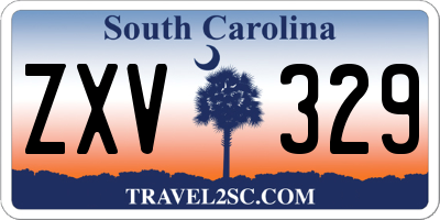 SC license plate ZXV329