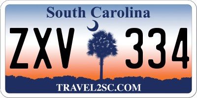 SC license plate ZXV334