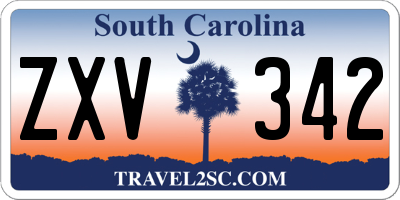 SC license plate ZXV342