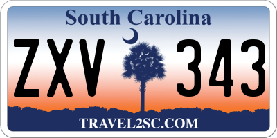 SC license plate ZXV343