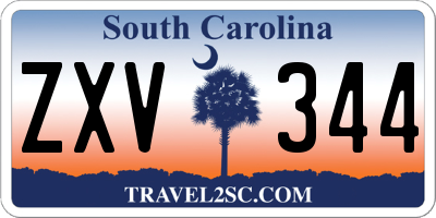 SC license plate ZXV344