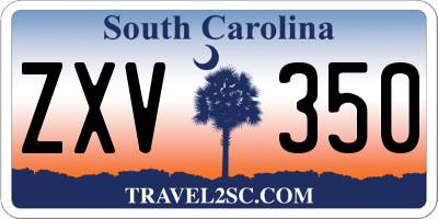 SC license plate ZXV350