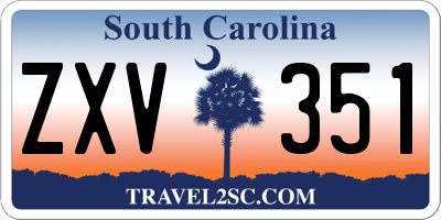 SC license plate ZXV351