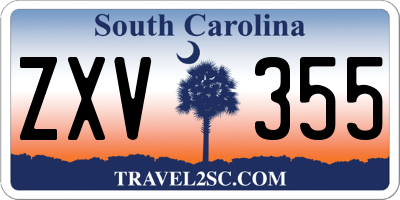 SC license plate ZXV355